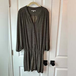 Amanda Uprichard Metallic Shirt Dress (Size S)